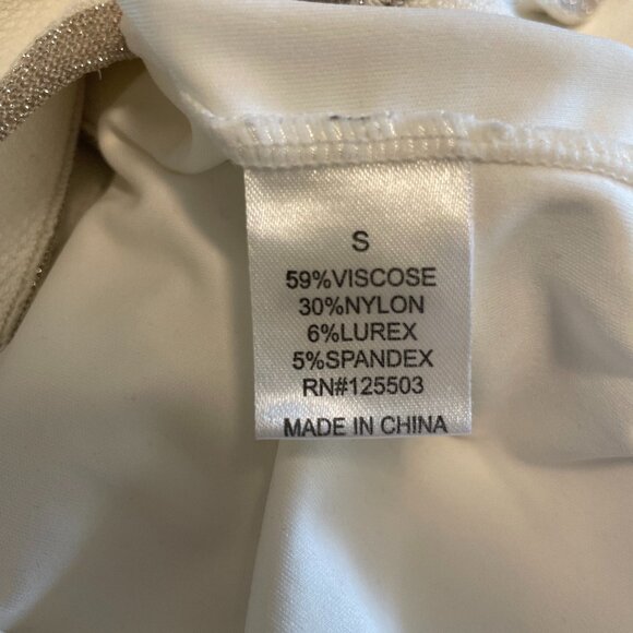 Torn By Ronny Kobo White Striped Pleated Sleeveless Dress, Small, New $75 - Picture 4 of 5